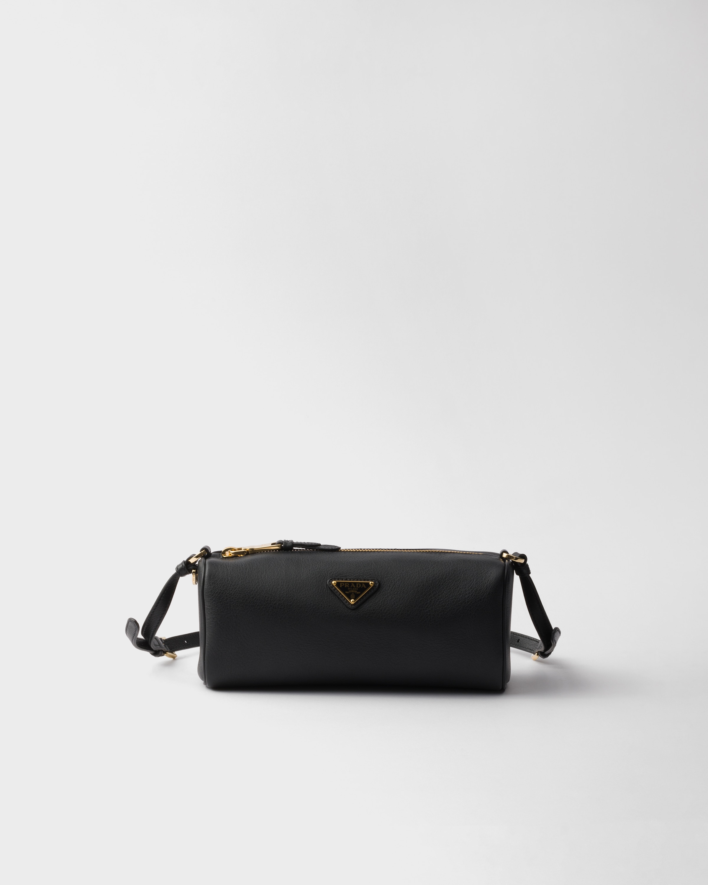 2024-25 秋冬新作  ハイブランドの ブラック PRADA | ポーチ レザー バッグ