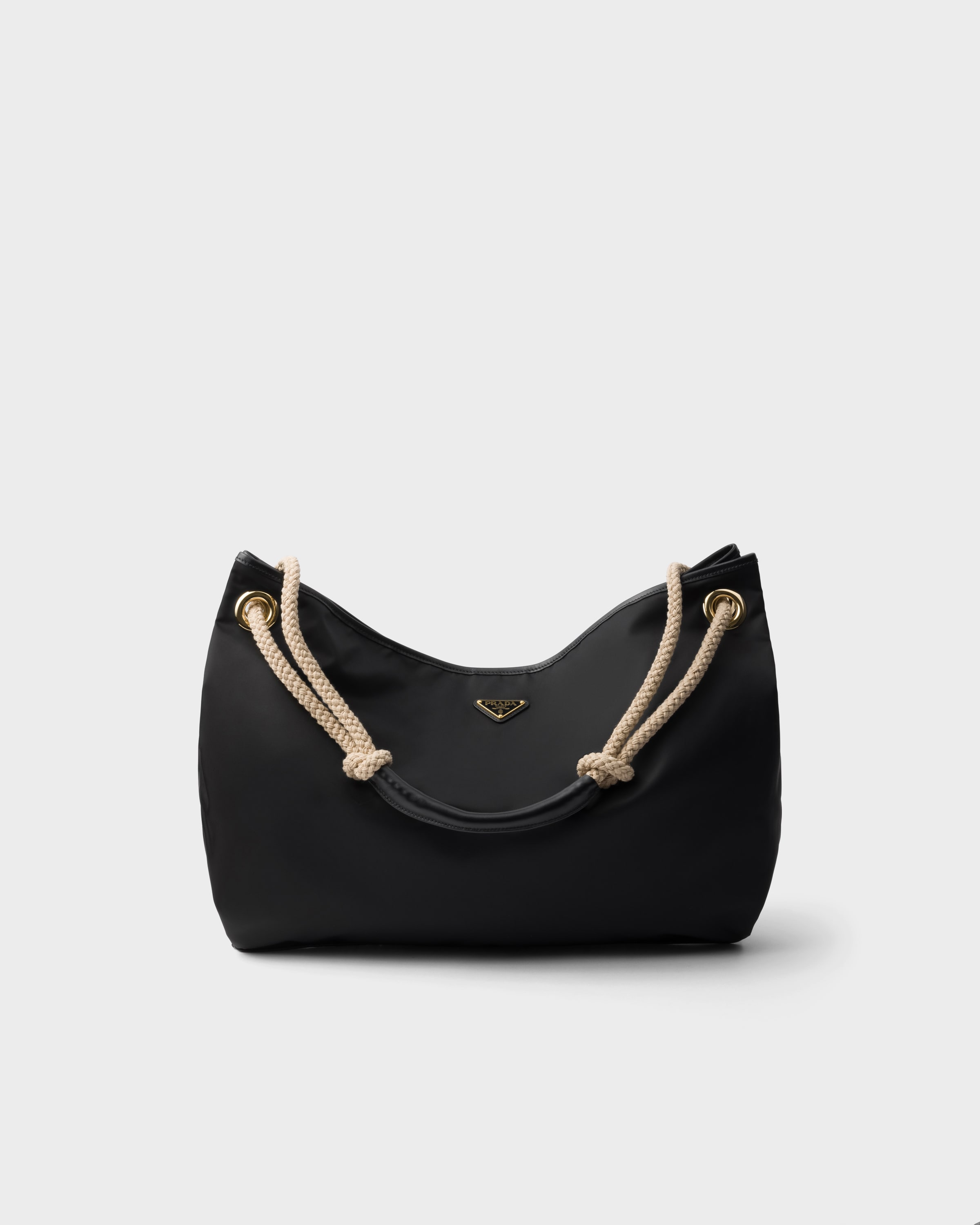 Grand Sac Porté Épaule Prada Mariner En Re-nylon, Femme, Noir