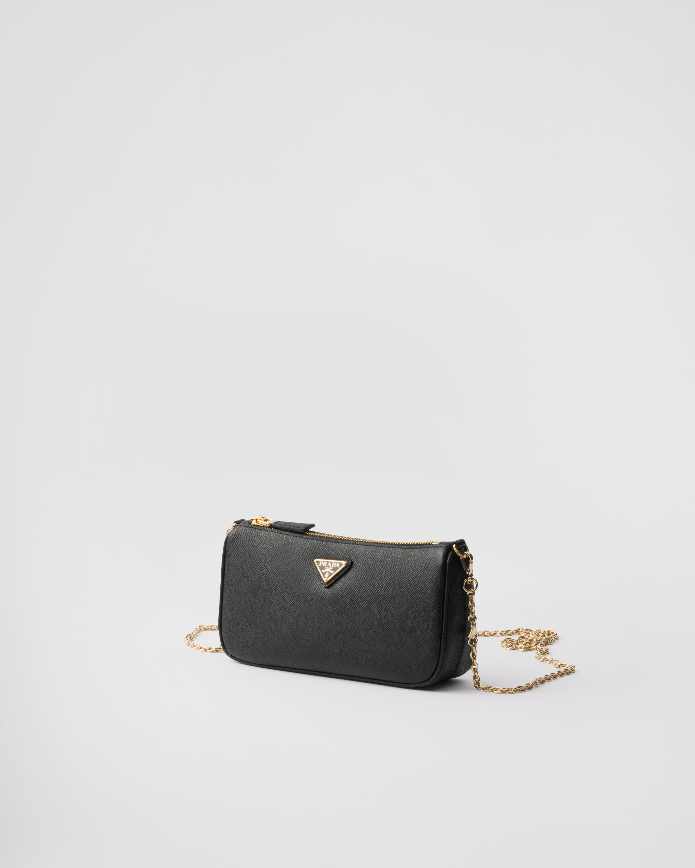 Black Saffiano leather mini-bag | PRADA