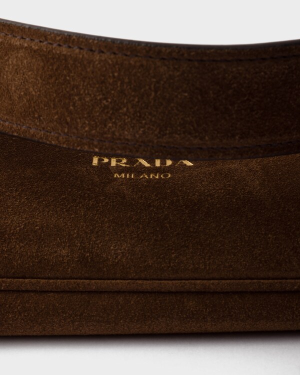 Große Prada Etude Schultertasche aus Wildleder Große Prada Etude Schultertasche aus Wildleder