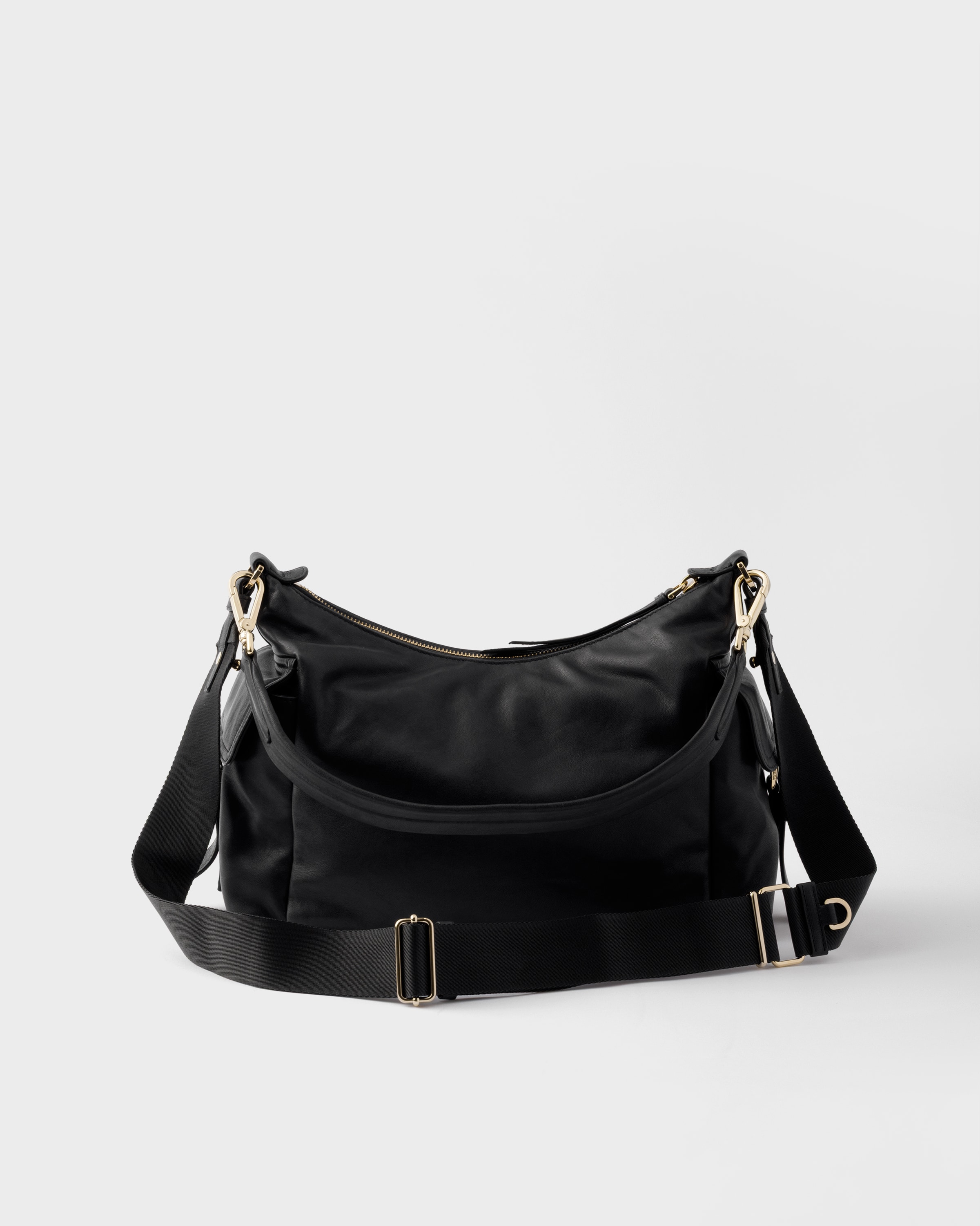 Black Large Prada Explore nappa leather bag | PRADA