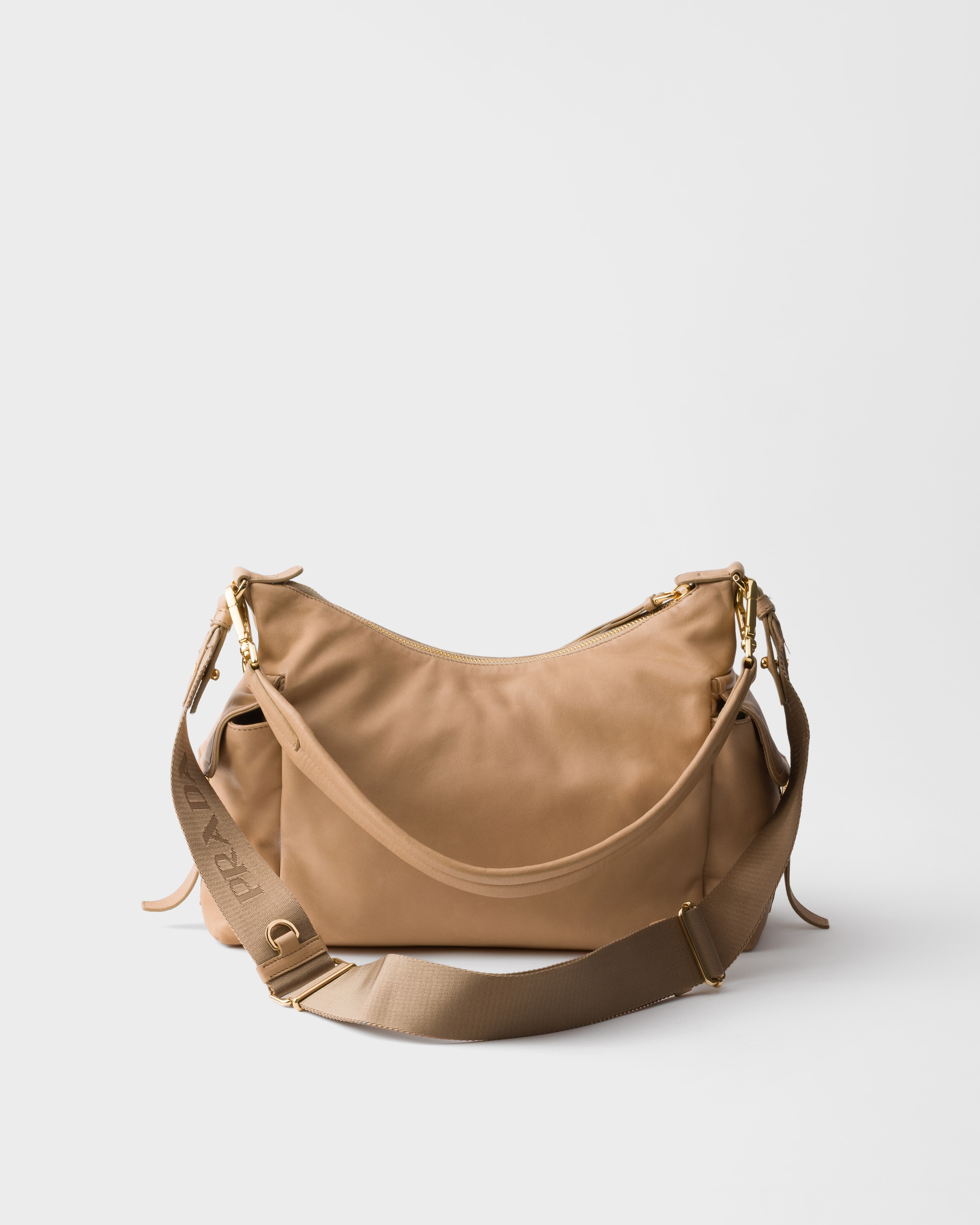 Sand Beige Prada Explore large nappa leather bag | PRADA - United Sand Beige Prada Explore large nappa leather bag | PRADA - United