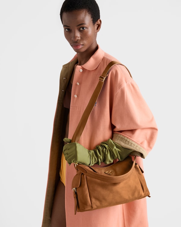 프라다 익스플로어 라지 나파 가죽 핸드백 - 캐러멜 프라다 익스플로어 라지 나파 가죽 핸드백 - 캐러멜