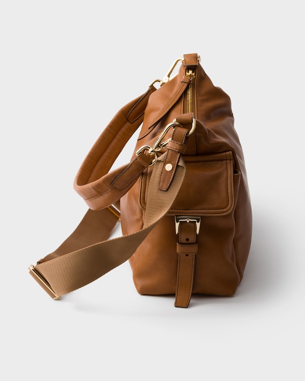 프라다 익스플로어 라지 나파 가죽 핸드백 - 캐러멜 프라다 익스플로어 라지 나파 가죽 핸드백 - 캐러멜