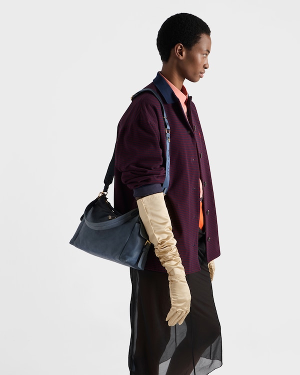 Prada Explore large nappa leather bag - Aviation Blue Prada Explore large nappa leather bag - Aviation Blue