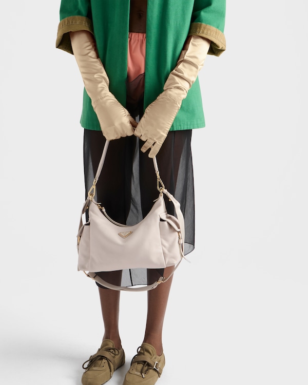 Prada Explore 大號納帕軟皮袋 - 粉白色 Prada Explore 大號納帕軟皮袋 - 粉白色