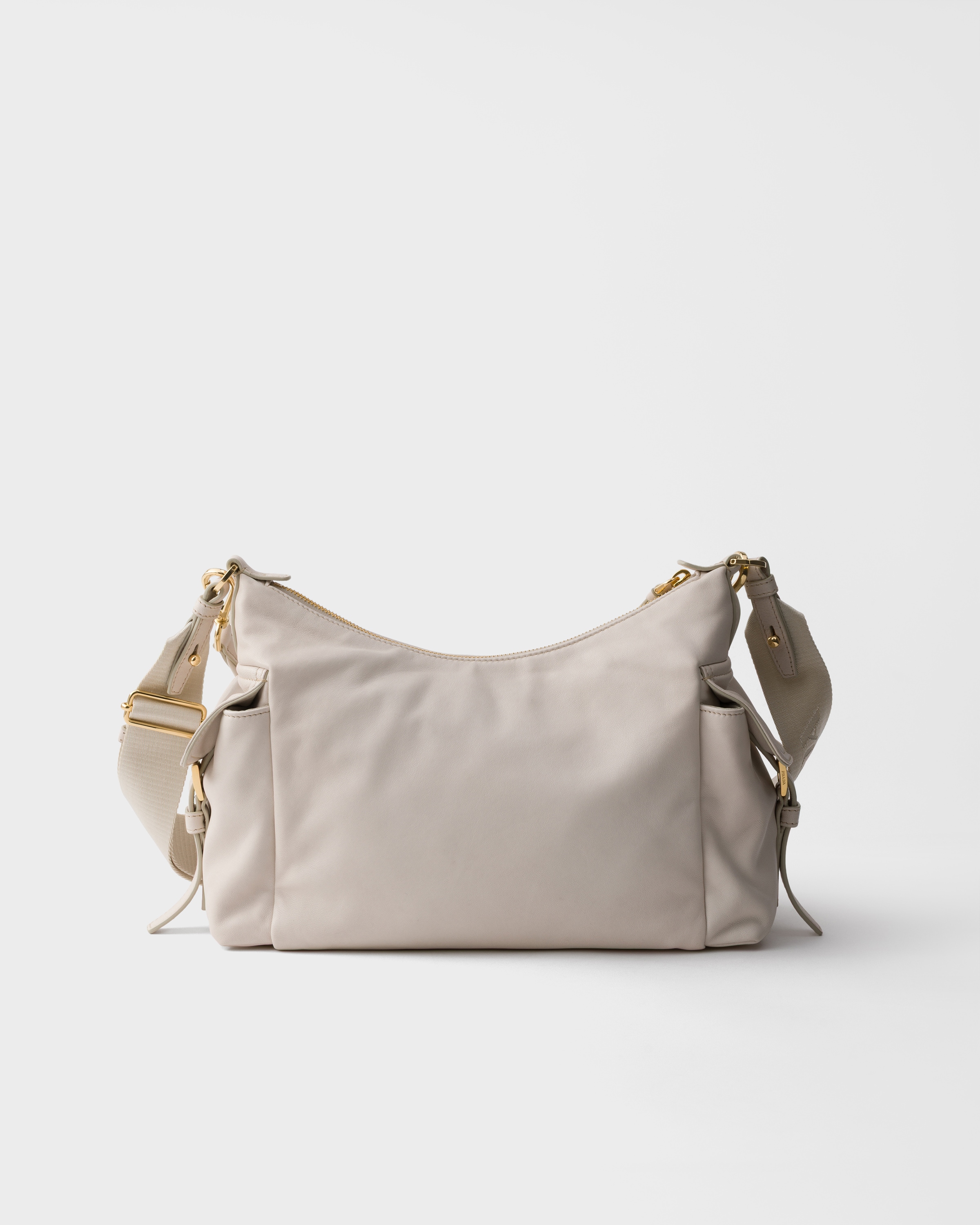 Chalk White Prada Explore large nappa leather bag | PRADA - United