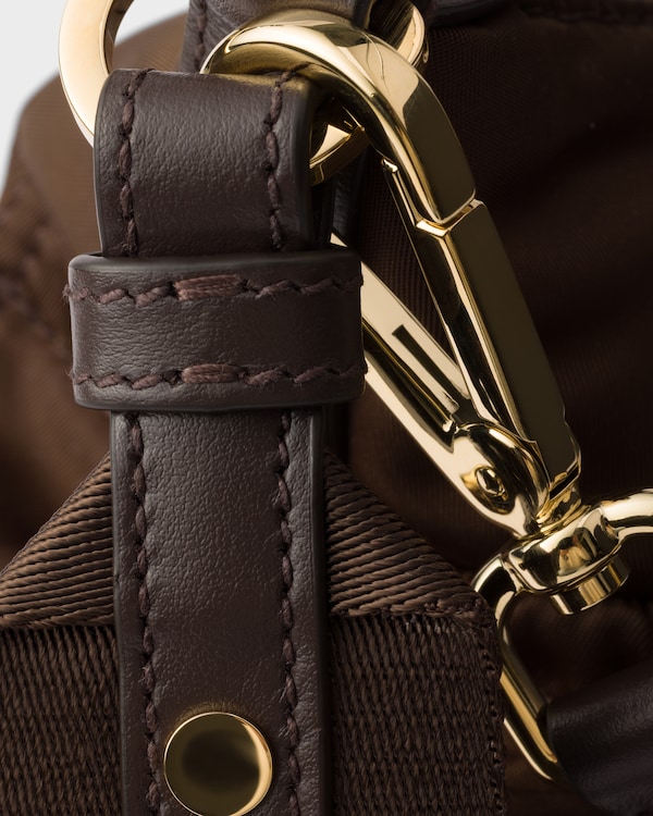 Prada Explore large Re-Nylon and leather bag - Sienna Prada Explore large Re-Nylon and leather bag - Sienna