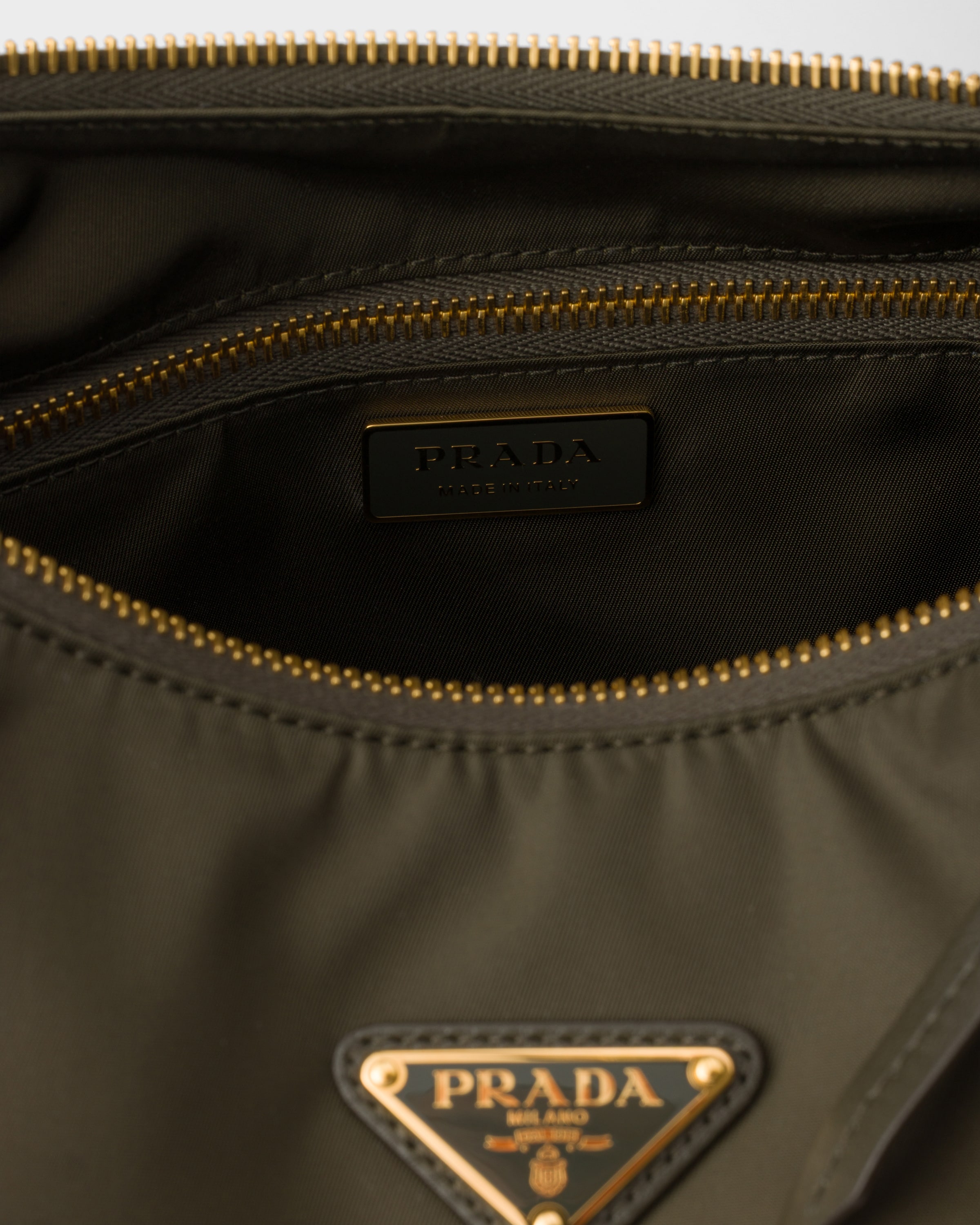 Forest Prada Explore Large Re-nylon And Leather Bag | PRADA
