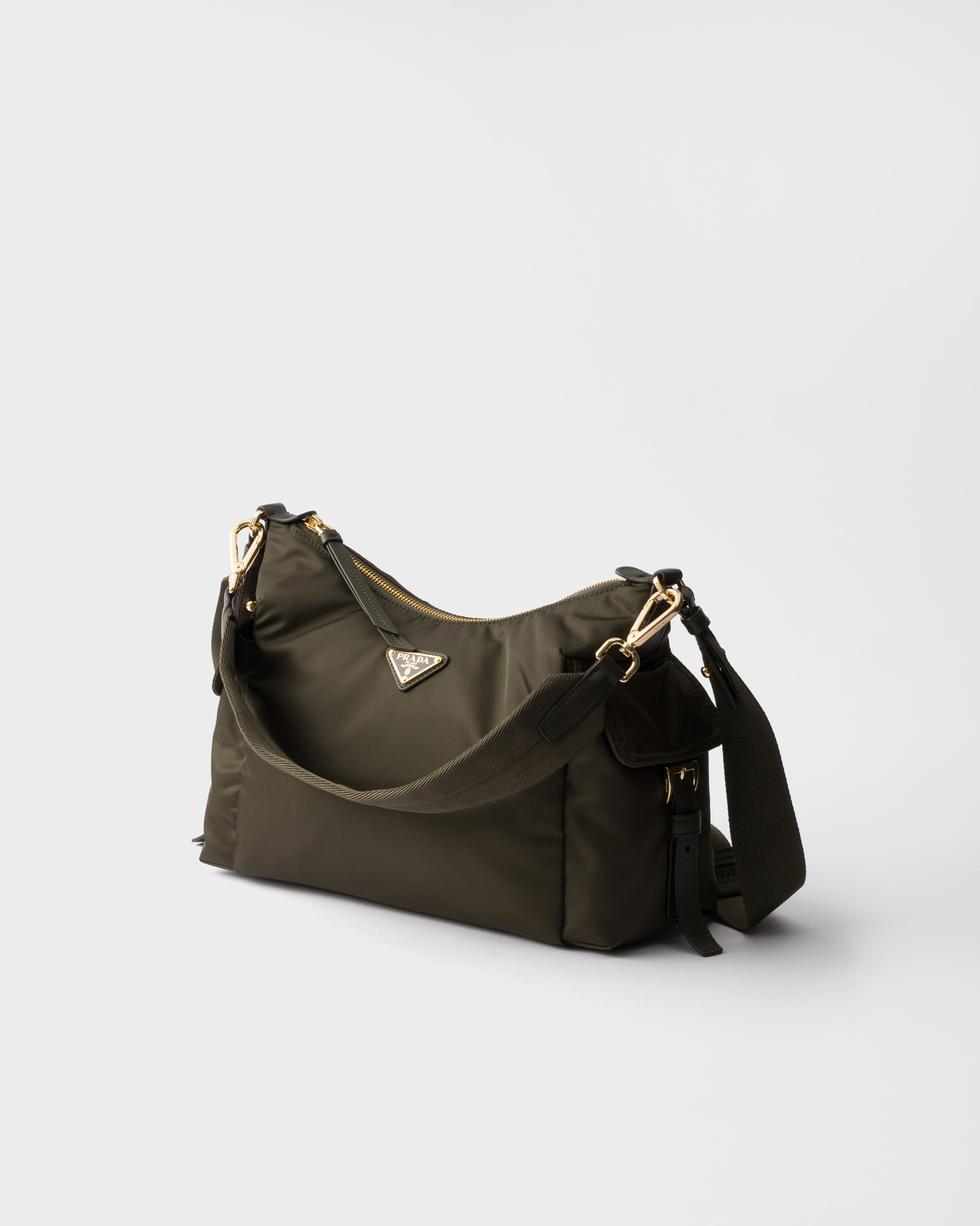 Forest Prada Explore Large Re-nylon And Leather Bag | PRADA