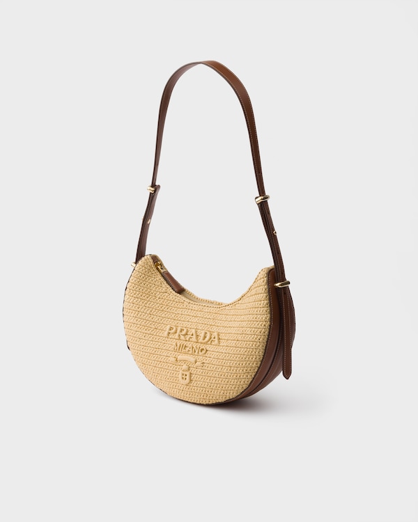 حقيبة Prada Arqué صغيرة من الكروشيه والجلد - بيج/كونياك حقيبة Prada Arqué صغيرة من الكروشيه والجلد - بيج/كونياك