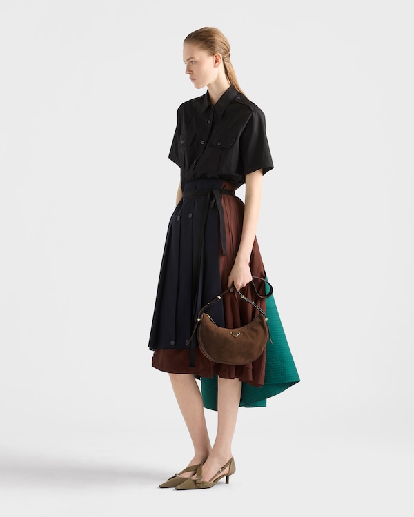 Prada Arqué small nubuck leather bag - Cocoa Brown Prada Arqué small nubuck leather bag - Cocoa Brown