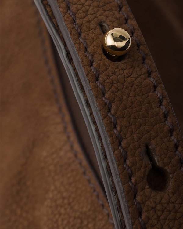 Prada Arqué small nubuck leather bag - Cocoa Brown Prada Arqué small nubuck leather bag - Cocoa Brown