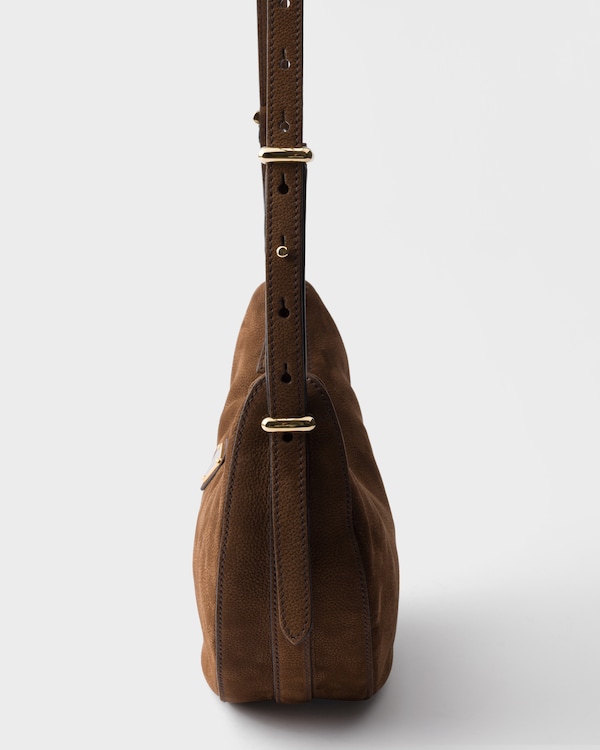 Prada Arqué small nubuck leather bag - Cocoa Brown Prada Arqué small nubuck leather bag - Cocoa Brown