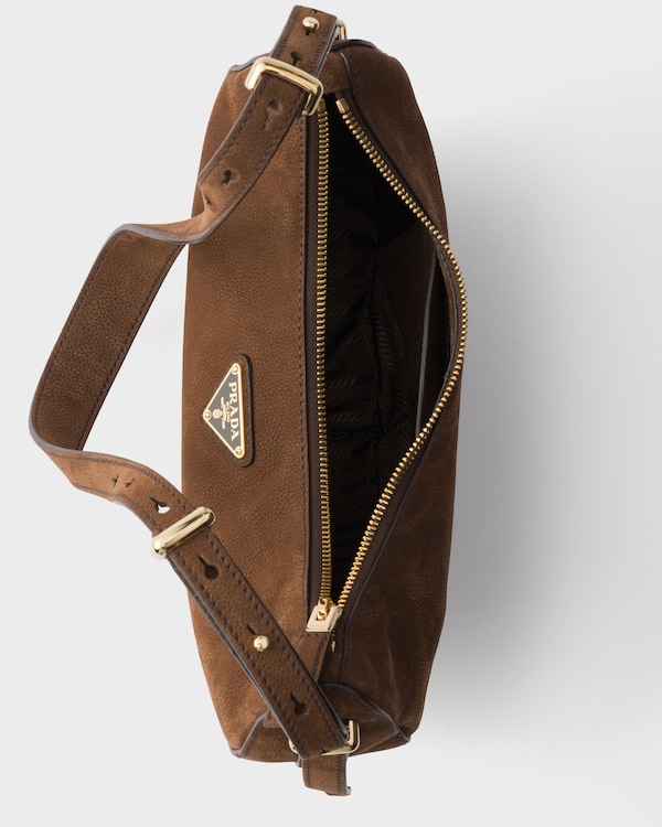 Prada Arqué small nubuck leather bag - Cocoa Brown Prada Arqué small nubuck leather bag - Cocoa Brown
