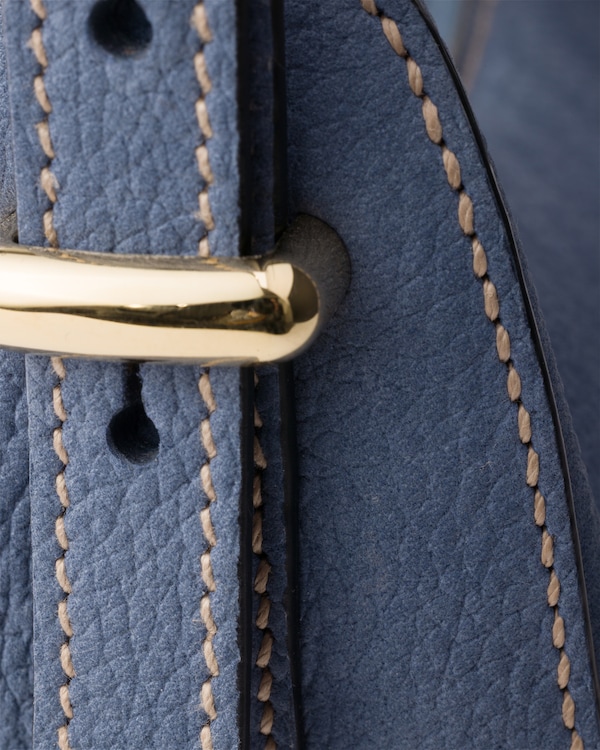 Prada Arqué small nubuck leather bag - Aviation Blue Prada Arqué small nubuck leather bag - Aviation Blue