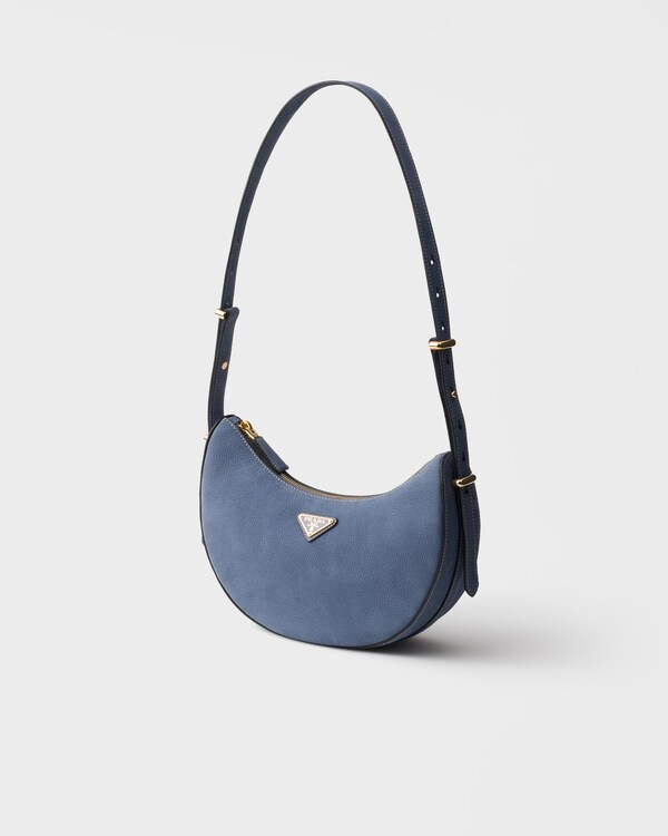 Prada Arqué small nubuck leather bag - Aviation Blue Prada Arqué small nubuck leather bag - Aviation Blue