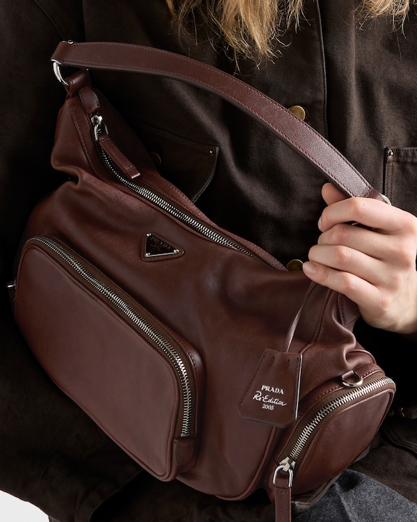Medium washed leather bag - Cocoa Brown Medium washed leather bag - Cocoa Brown