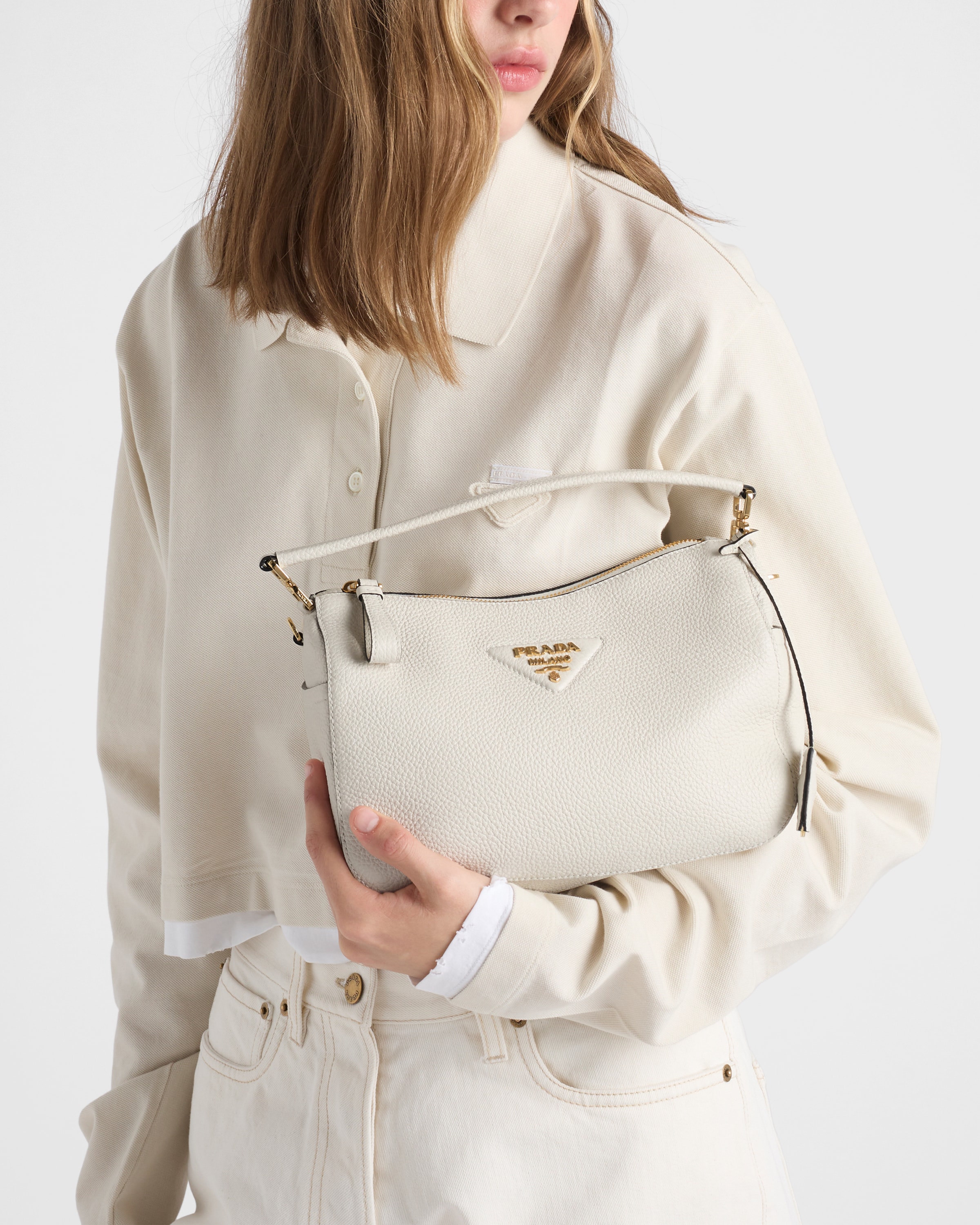 White Small leather bag | PRADA - United States