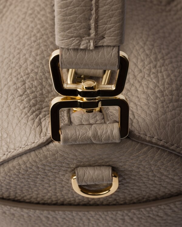 Bolso de piel pequeño - Gris arcilla Bolso de piel pequeño - Gris arcilla