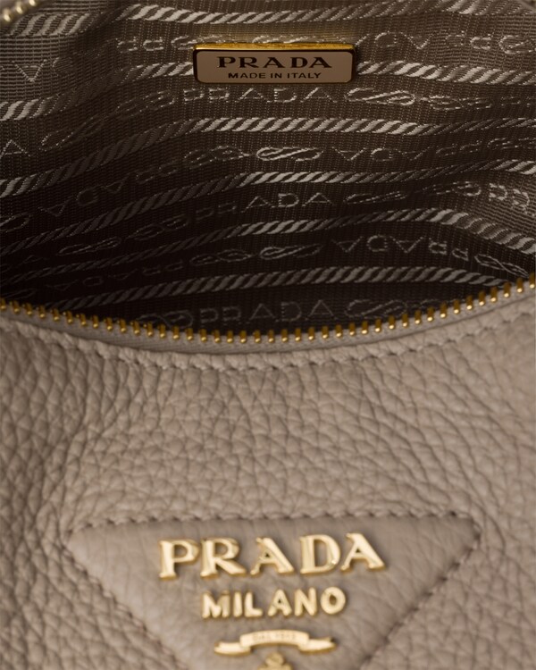Bolso de piel pequeño - Gris arcilla Bolso de piel pequeño - Gris arcilla