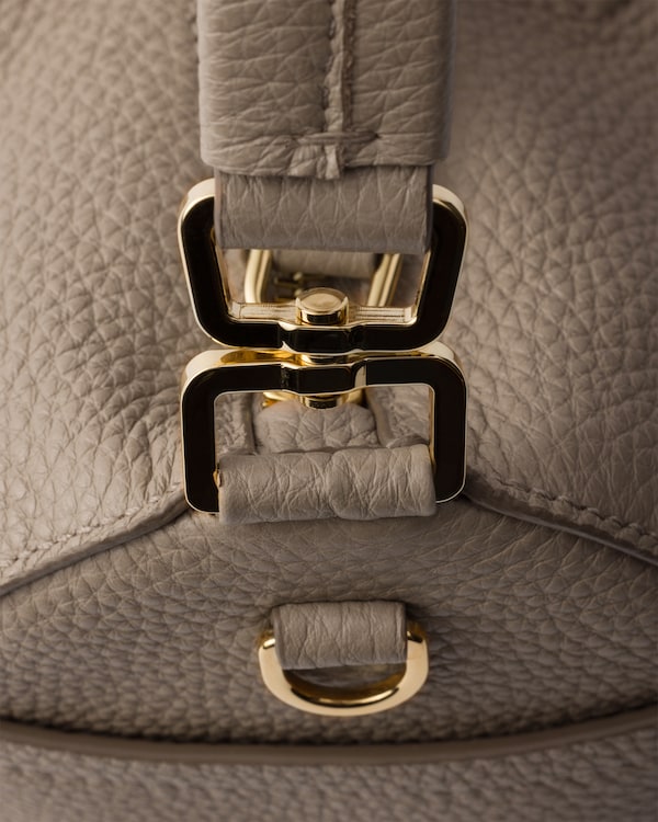 Bolso de piel pequeño - Gris arcilla Bolso de piel pequeño - Gris arcilla