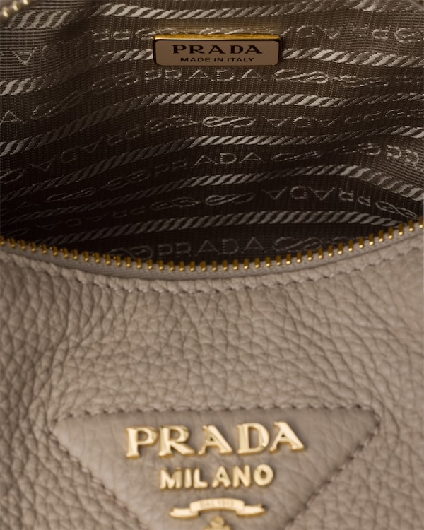 Bolso de piel pequeño - Gris arcilla Bolso de piel pequeño - Gris arcilla