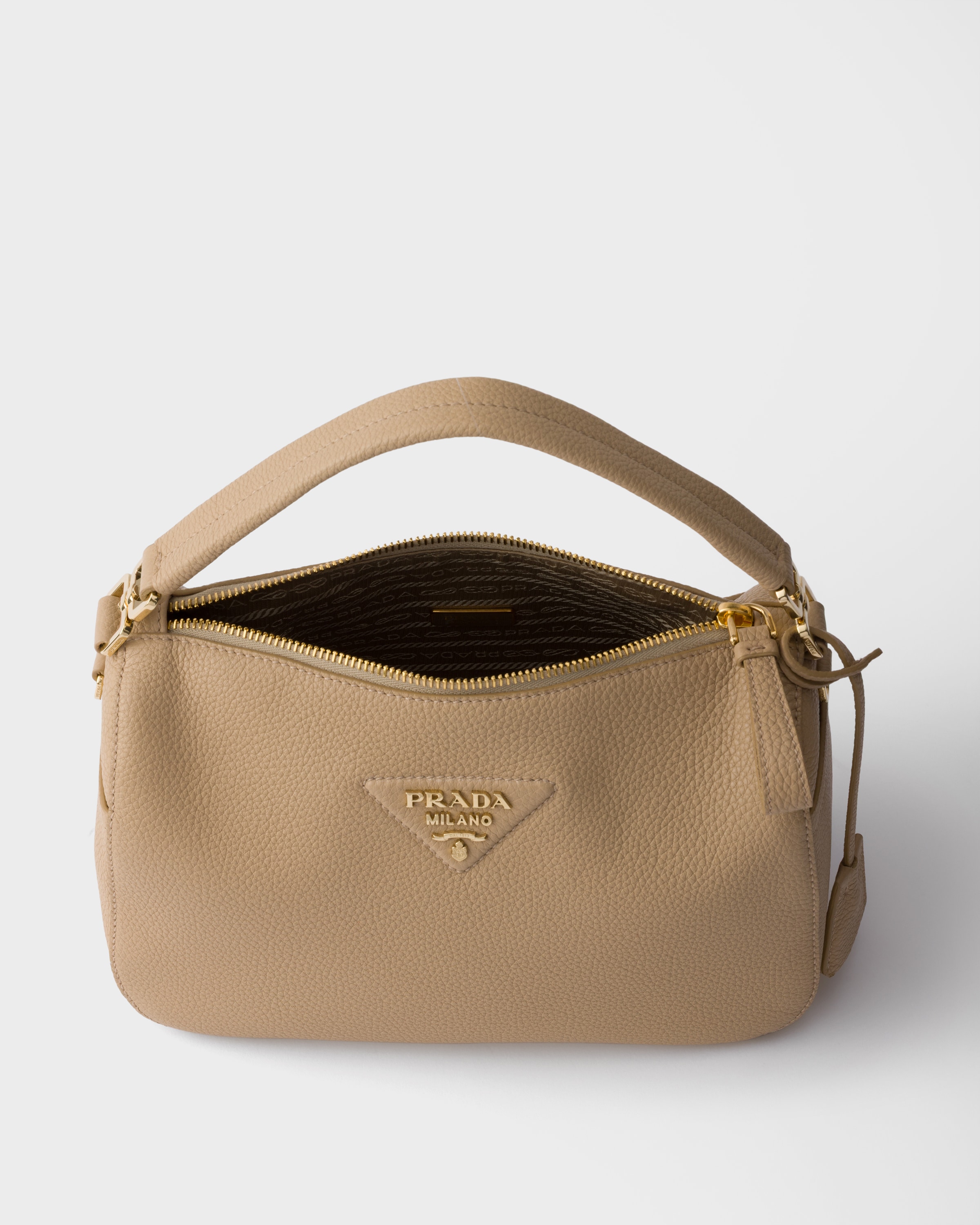 Sand Beige Small leather bag | PRADA - United States