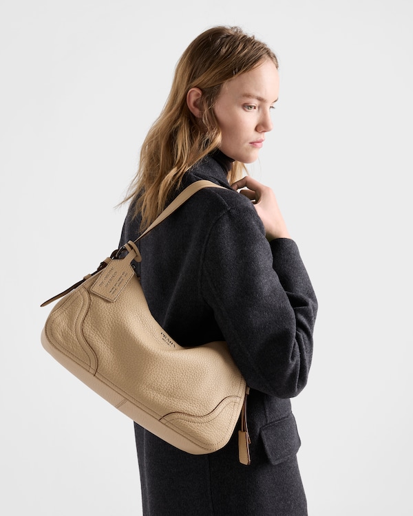 Prada Aimèe large leather shoulder bag - Sand Beige Prada Aimèe large leather shoulder bag - Sand Beige