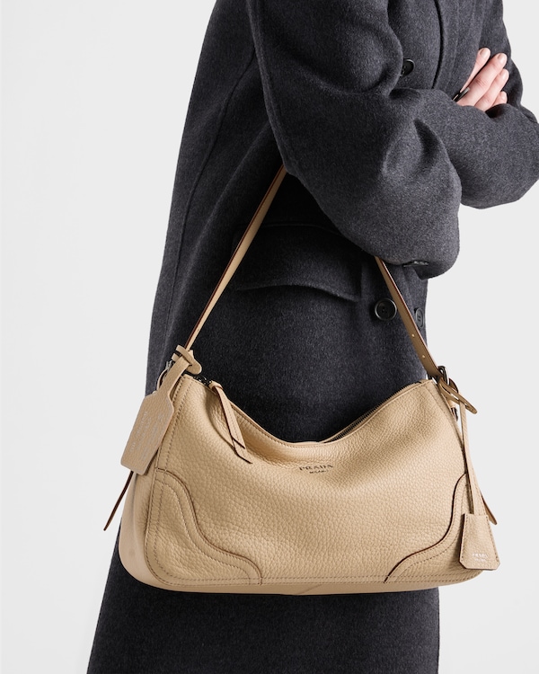 Prada Aimèe large leather shoulder bag - Sand Beige Prada Aimèe large leather shoulder bag - Sand Beige