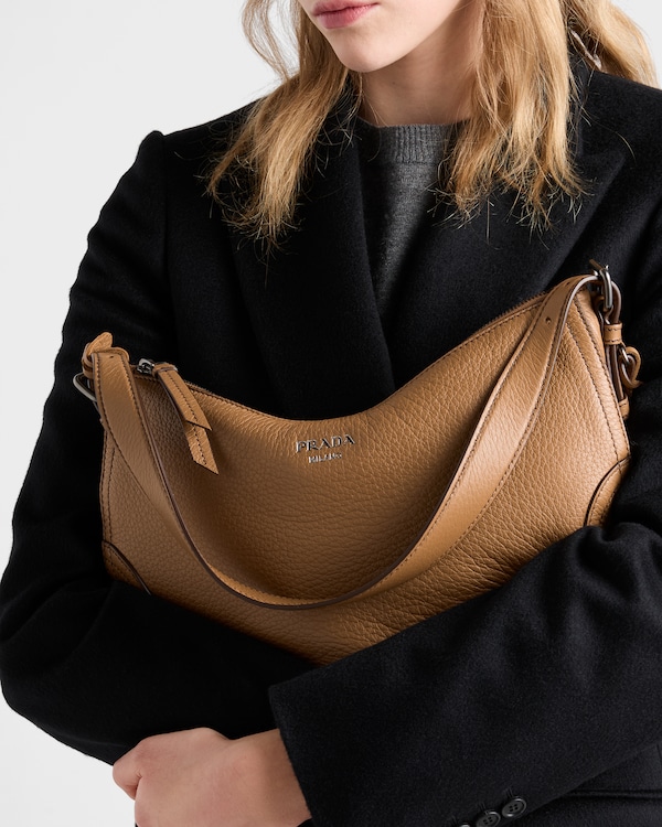 Bolso bandolera Prada Aimée de piel grande - Caramelo Bolso bandolera Prada Aimée de piel grande - Caramelo