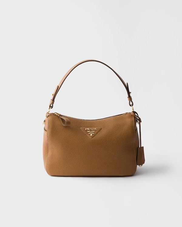 Medium leather shoulder bag - Caramel Medium leather shoulder bag - Caramel