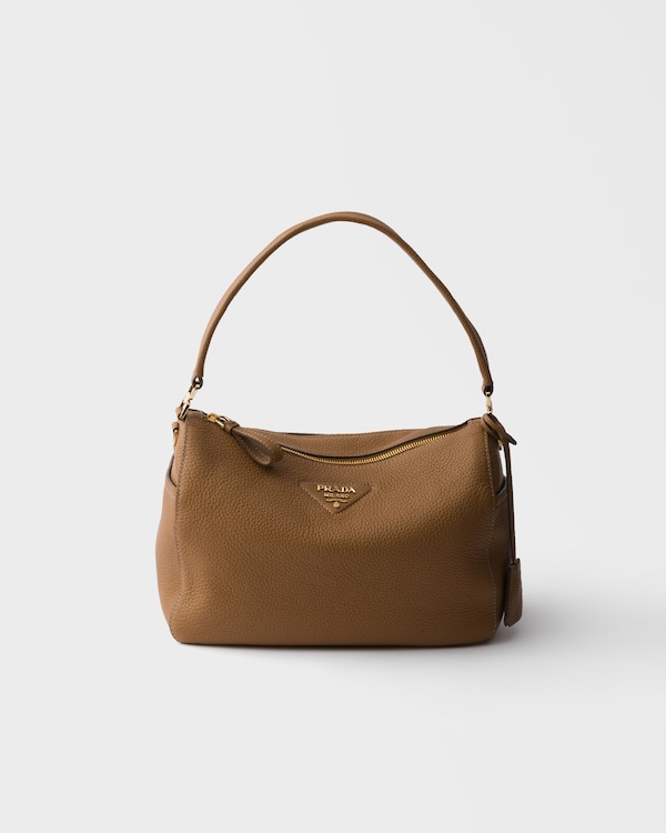 Medium leather shoulder bag - Caramel Medium leather shoulder bag - Caramel