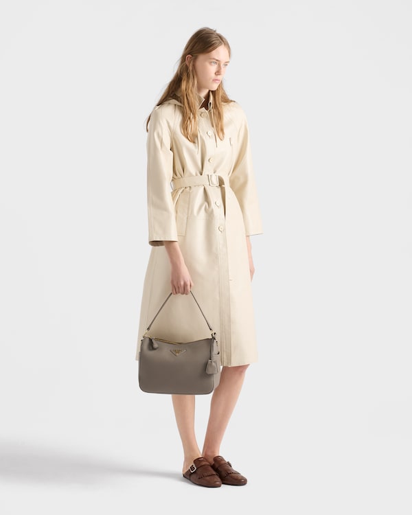 Medium leather shoulder bag - Clay Gray Medium leather shoulder bag - Clay Gray