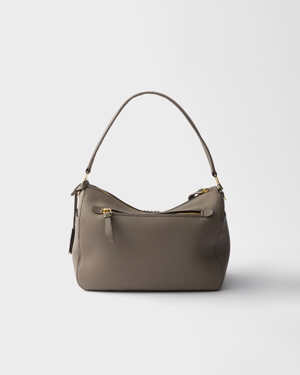 Medium leather shoulder bag - Clay Gray Medium leather shoulder bag - Clay Gray