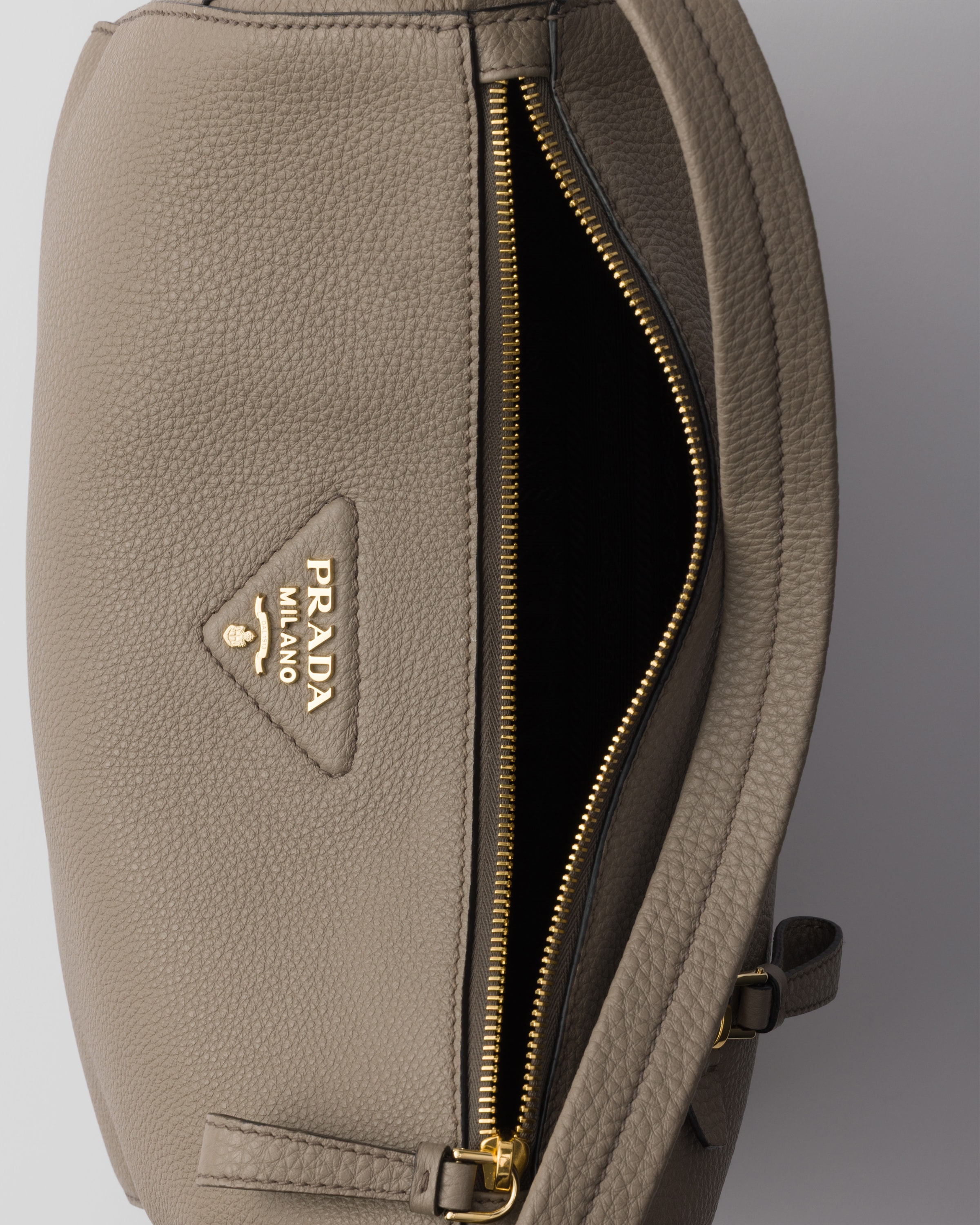 Clay Gray Medium leather shoulder bag | PRADA - United States