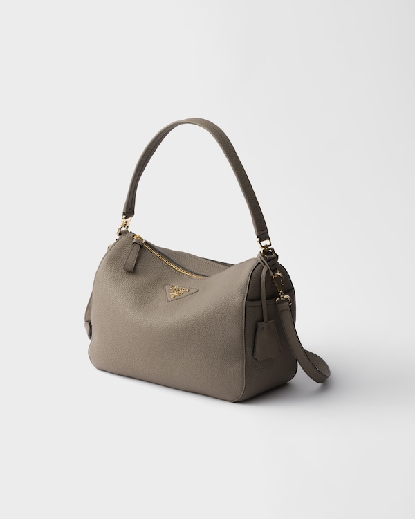 Medium leather shoulder bag - Clay Gray Medium leather shoulder bag - Clay Gray