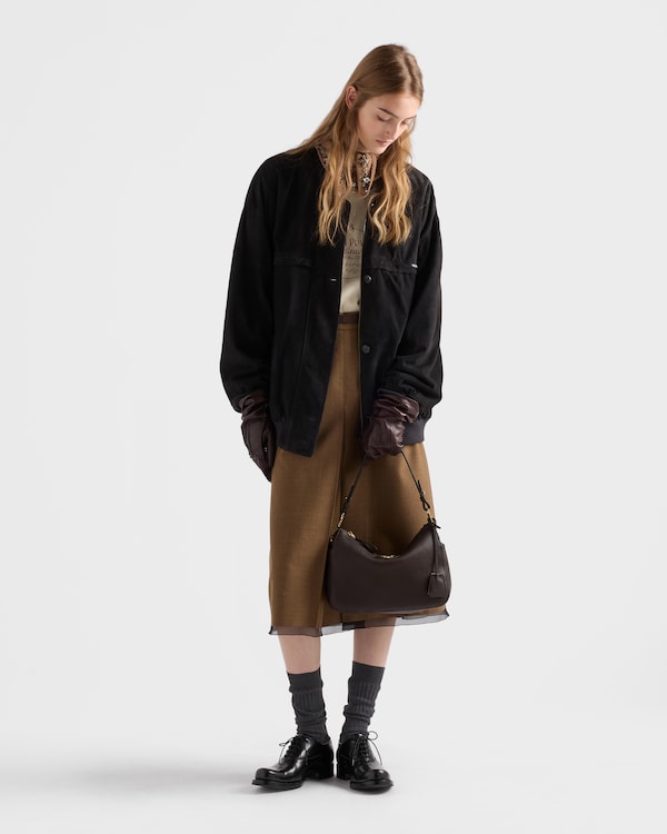 Medium leather shoulder bag - Dark Brown Medium leather shoulder bag - Dark Brown
