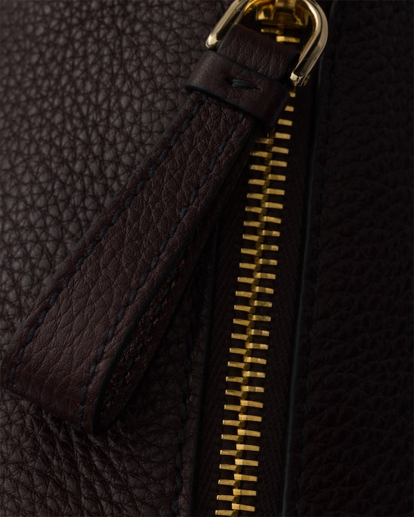 Sac porté épaule en cuir - Brun Foncé Sac porté épaule en cuir - Brun Foncé