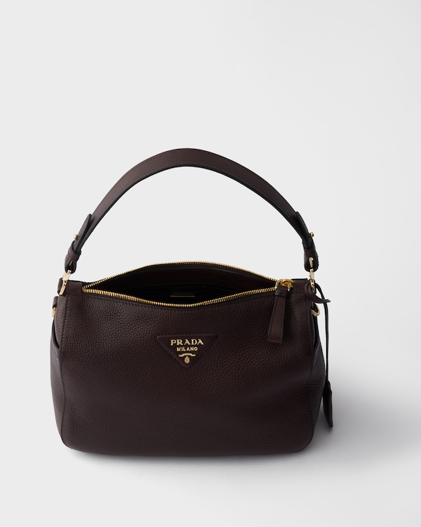 Sac porté épaule en cuir - Brun Foncé Sac porté épaule en cuir - Brun Foncé