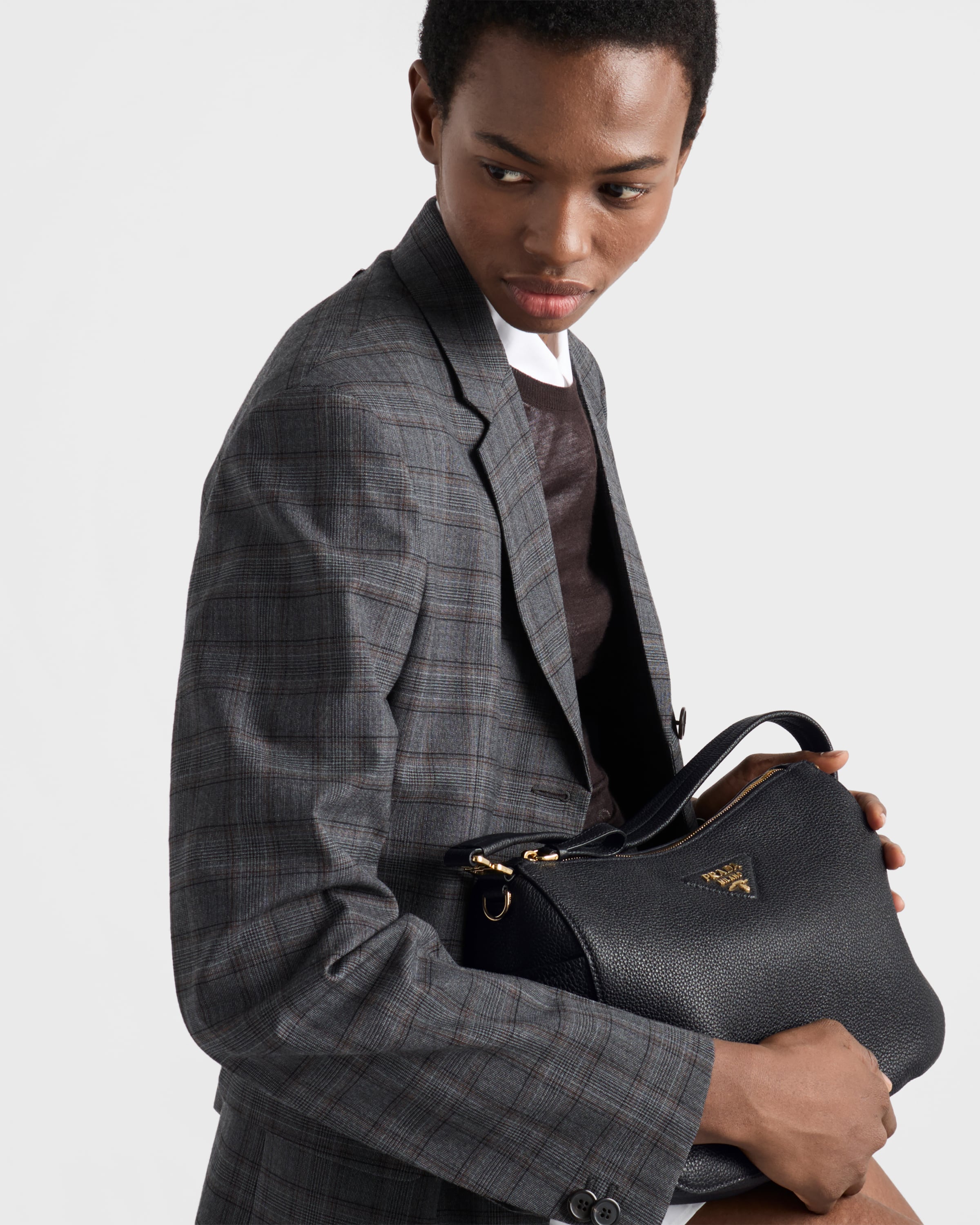 PRADA バック Black Medium leather shoulder bag | PRADA - United States