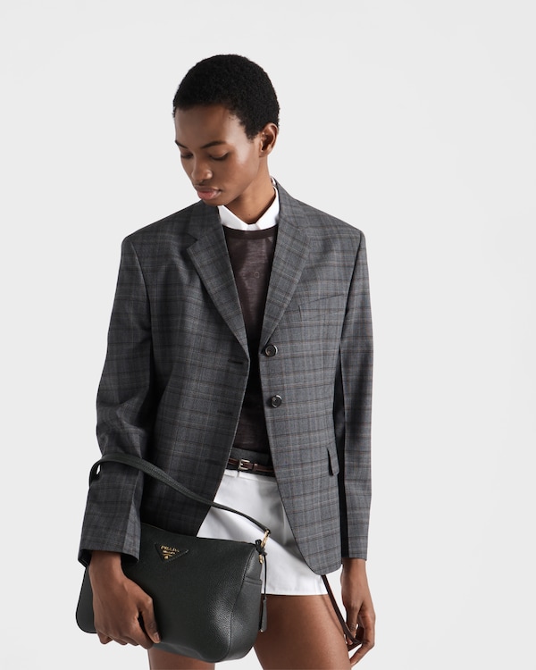 Medium leather shoulder bag - Black Medium leather shoulder bag - Black