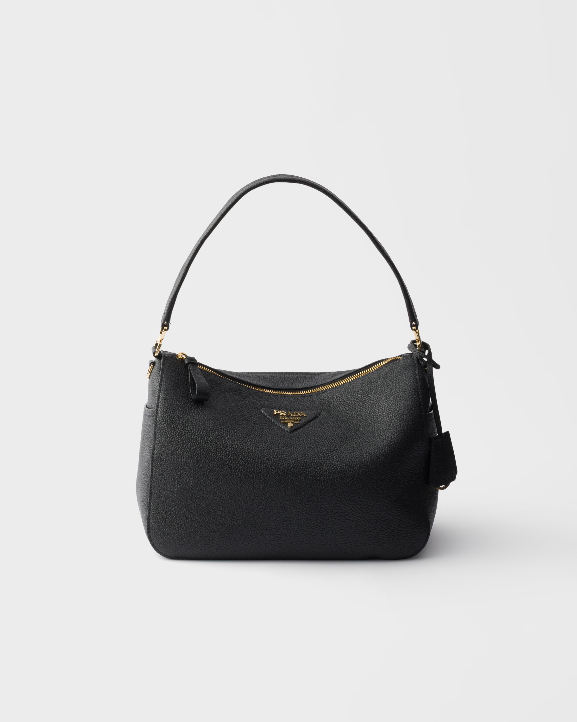 Black Medium leather shoulder bag | PRADA - United States