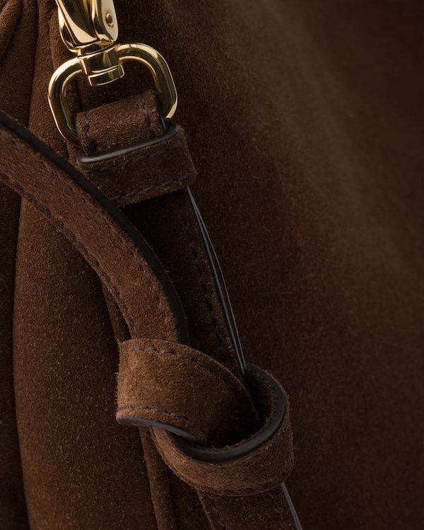 Prada Fold large suede bag - Cocoa Brown Prada Fold large suede bag - Cocoa Brown