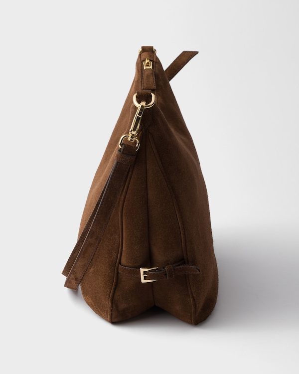 Prada Fold large suede bag - Cocoa Brown Prada Fold large suede bag - Cocoa Brown