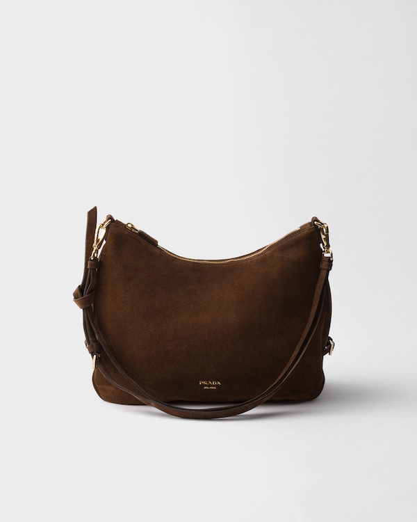Prada Fold large suede bag - Cocoa Brown Prada Fold large suede bag - Cocoa Brown