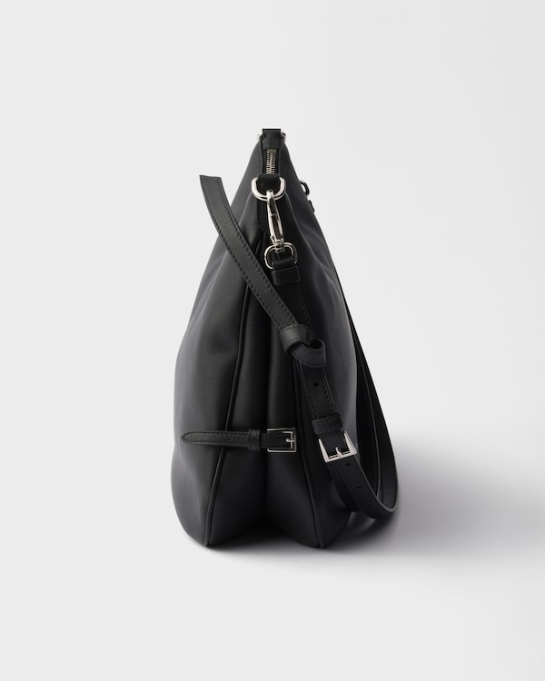 Large leather shoulder bag - Black Large leather shoulder bag - Black