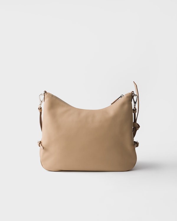 Large leather shoulder bag - Sand Beige Large leather shoulder bag - Sand Beige