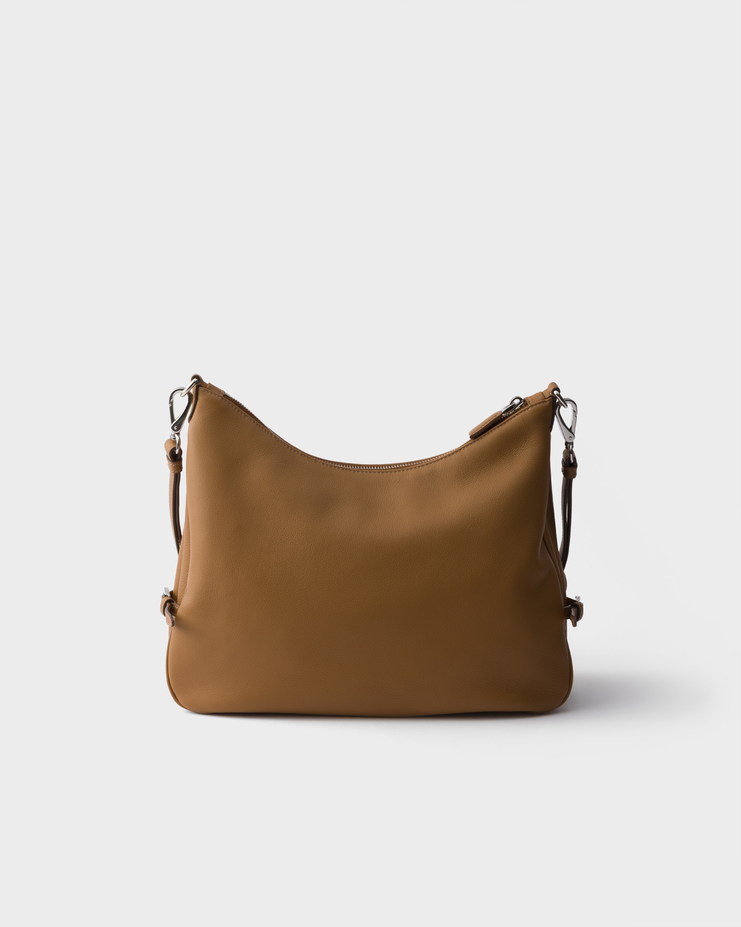 Caramel Prada Fold large leather shoulder bag | PRADA - United States