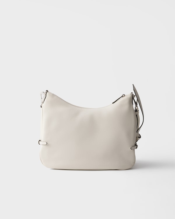 Large leather shoulder bag - White Large leather shoulder bag - White